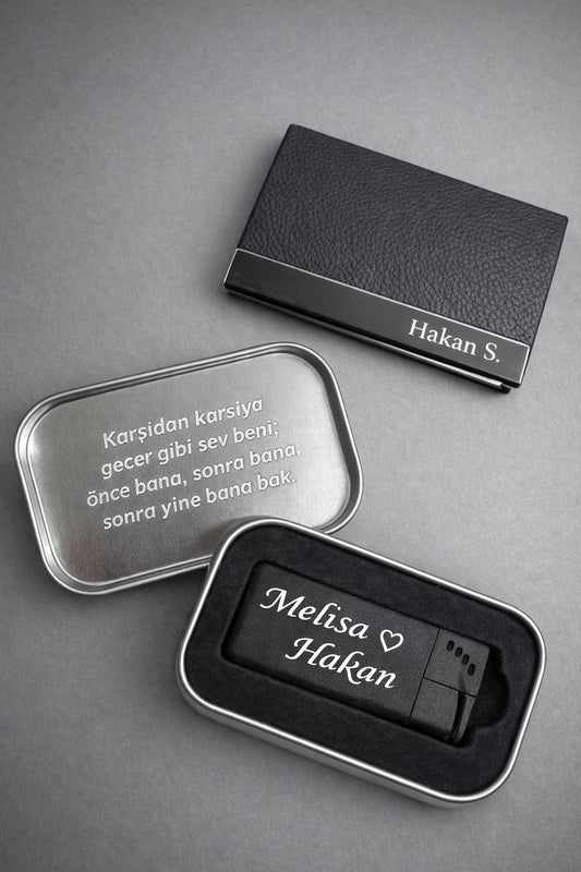 Lüx Polimer Çakmak (Deri Kartlık Hediyeli)